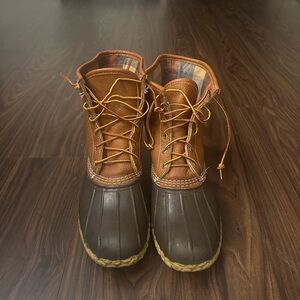 LL Bean Men's Bean Boots 8", Flannel-Lined Insulated